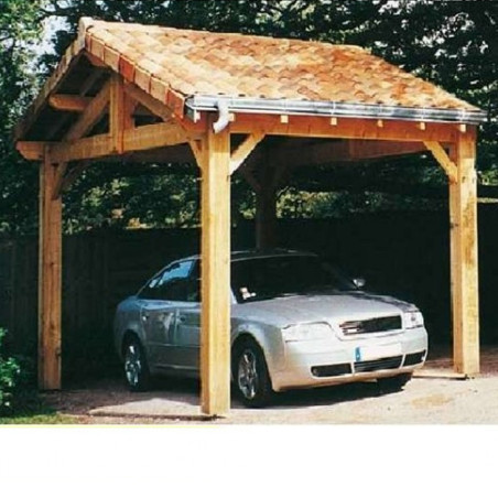 Abri voiture Charpente Traditionnelle de 3x5m ou 3x6m - Kit charpente