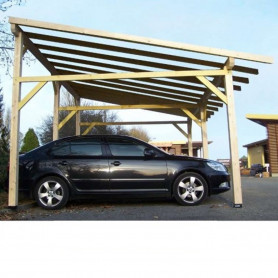 Carport bois AV4563STL monopente sans couverture (4,50x6,32m)