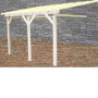 Auvent mural en bois ou Carport mural bois AM4563STL 4,5 mx6,32 m monopente sans couverture