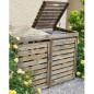 Cache Poubelle - Bois - Double Cache Poubelle - Bois - Double
