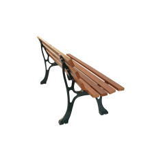 Banc de jardin - Bois et Fonte -  "Alsace" - 150cm - Couleur Au Choix