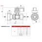 Vanne écrou libre M/F 1/2" Vanne écrou libre M/F 1/2"