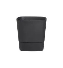 Pot de fleur carré - réserve d'eau et roulettes - 30cm
