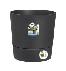 POT de fleur Rond réserve d'eau et roulettes - 43cm