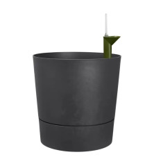 POT de fleur Rond réserve d'eau et roulettes - 43cm