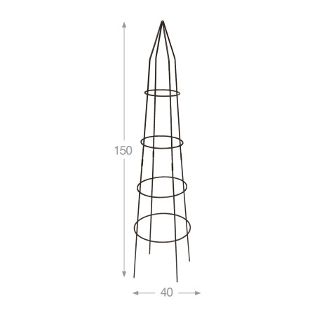 Tuteur " Tipi Haut " - Anthracite