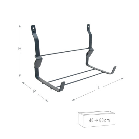 Support Jardinière Murale Fer Plat - Anthracite