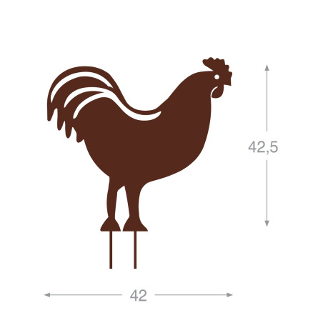 Figurine Coq à Planter - Couleur Au Choix
