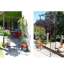 Arche Pergolas - Tube Carré 20 mm  97x40x60 cm - Fer Vieilli