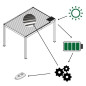 Pergola bioclimatique ALUMINIUM à motorisation solaire - gris anthracite - 11,90 m² Pergola bioclimatique ALUMINIUM à motorisation solaire - gris anthracite - 11,90 m²