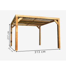 Pergola Thermauvent - Ventelles mobiles AU CHOIX  - 10.67m2
