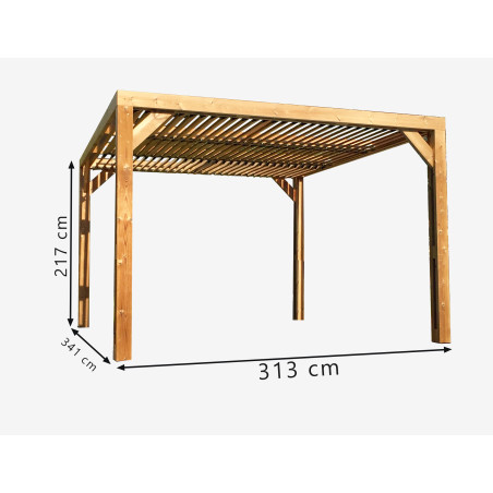 Pergola Thermauvent - Ventelles mobiles AU CHOIX  - 10.67m2
