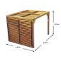 Pergola Thermauvant - bois à ventelles - 7,32m² Pergola Thermauvant - bois à ventelles - 7,32m²