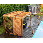 Pergola Thermauvant - bois à ventelles - 7,32m² Pergola Thermauvant - bois à ventelles - 7,32m²