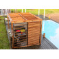 Pergola Thermauvant - bois à ventelles - 7,32m² Pergola Thermauvant - bois à ventelles - 7,32m²
