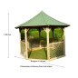 Pavillon octogonal de luxe - bois massif- 8,78 m2 Pavillon octogonal de luxe - bois massif- 8,78 m2