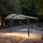 Carport Alu- Toit 1/2 rond - 14,62 m ² - Gris anthracite Carport Alu- Toit 1/2 rond - 14,62 m ² - Gris anthracite