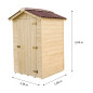 Abri de jardin - bois massif - 1.35 m2 Abri de jardin - bois massif - 1.35 m2