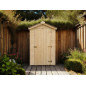 Abri de jardin - bois massif - 1.35 m2 Abri de jardin - bois massif - 1.35 m2