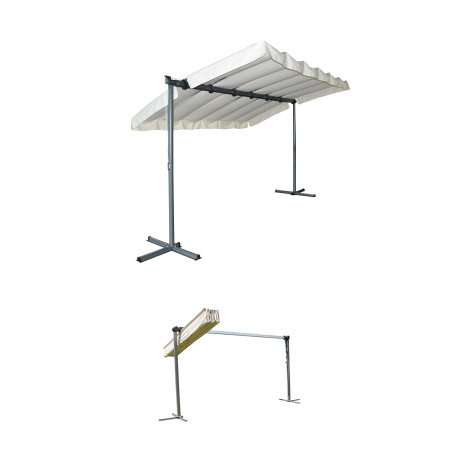 Pergola - gris anthracite - Surface de protection  9 m²