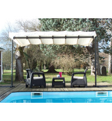Pergola - gris anthracite - Surface de protection  9 m²