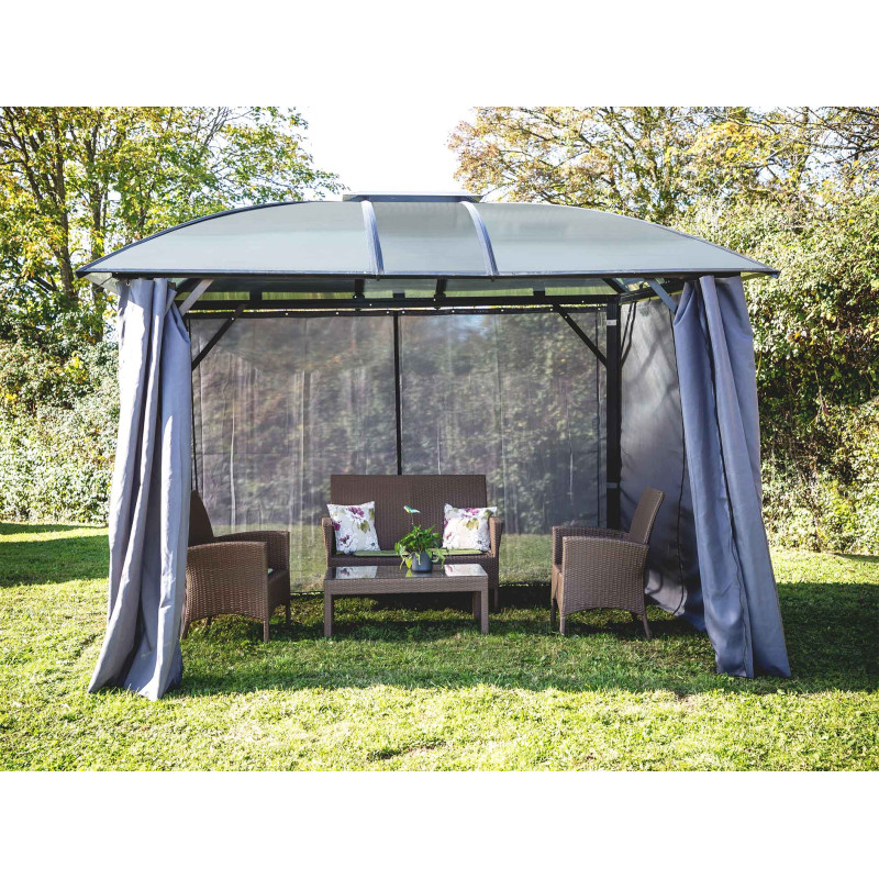Tonnelle aluminium - Gris anthracite - 10,80m2 Tonnelle aluminium - Gris anthracite - 10,80m2