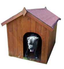 Niche pour gros chien en bois - (80x115 cm) - avec plancher
