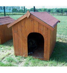 Niche pour gros chien en bois - (80x115 cm) - avec plancher