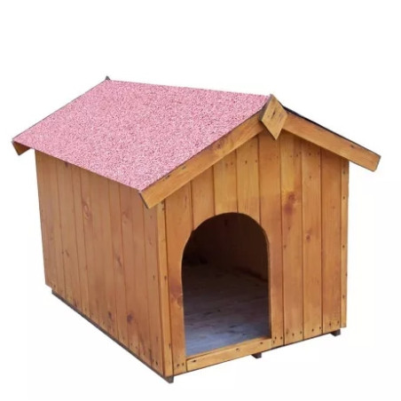 Niche pour chiens moyens en bois - (70x106 cm) - avec plancher