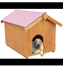 Niche pour petit chien bois - (60x98 cm) - avec plancher