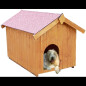Niche pour petit chien bois - (60x98 cm) - avec plancher Niche pour petit chien bois - (60x98 cm) - avec plancher