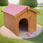 Niche pour petit chien bois - (60x98 cm) - avec plancher Niche pour petit chien bois - (60x98 cm) - avec plancher