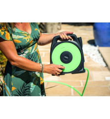 Dévidoir portable équipé - 10 m - Vert et gris anthracite