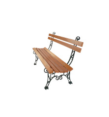 Banc de jardin - Bois et Fonte - "Lorraine" - 150 cm - Couleur Au Choix