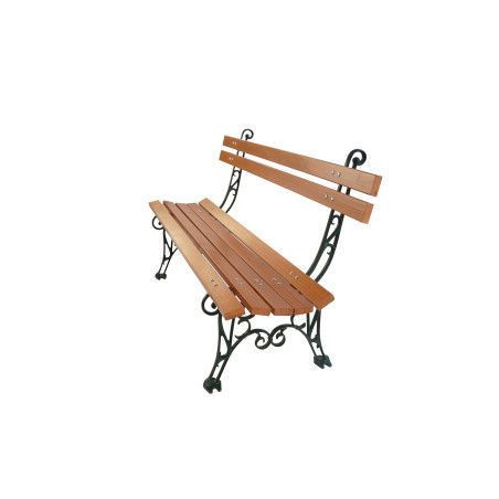 Banc de jardin - Bois et Fonte - "Lorraine" - 150 cm - Couleur Au Choix