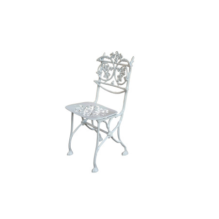 Chaise de jardin - Aluminium Plein -"Lierre"- Blanc