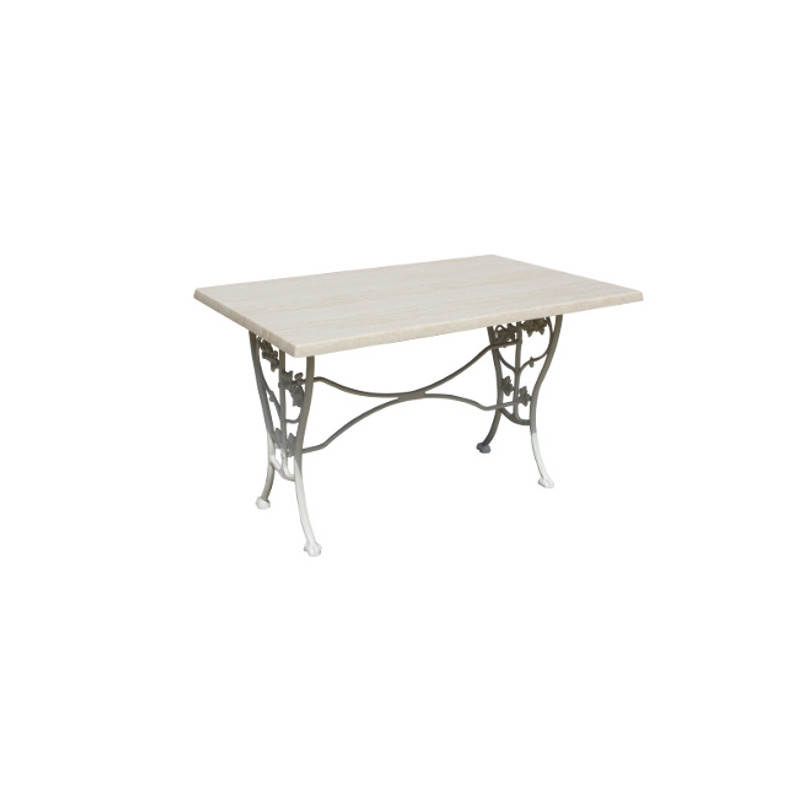 Table De Jardin - Rectangulaire - Aluminium plein -"Lierre"- Blanc Table De Jardin - Rectangulaire - Aluminium plein -"Lierre"- Blanc