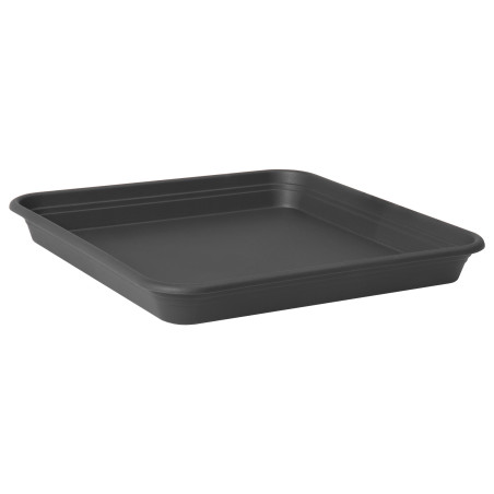 Paris - Pot de fleurs Carré - 30cm - Anthracite - Soucoupe en option