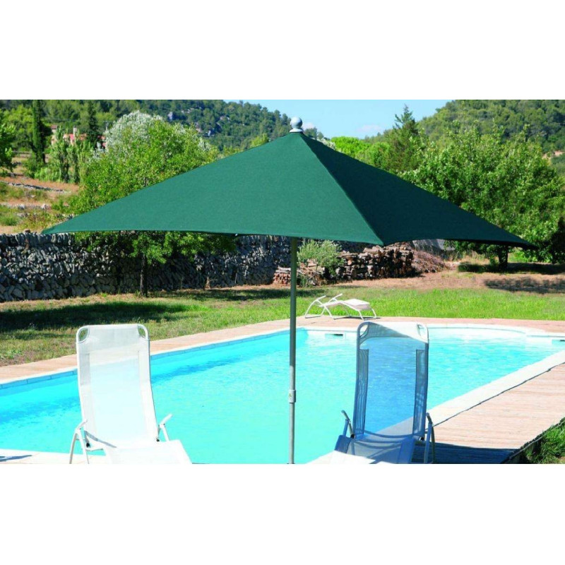 Parasol rectangulaire 2mx3 - Parasol droit de coloris vert