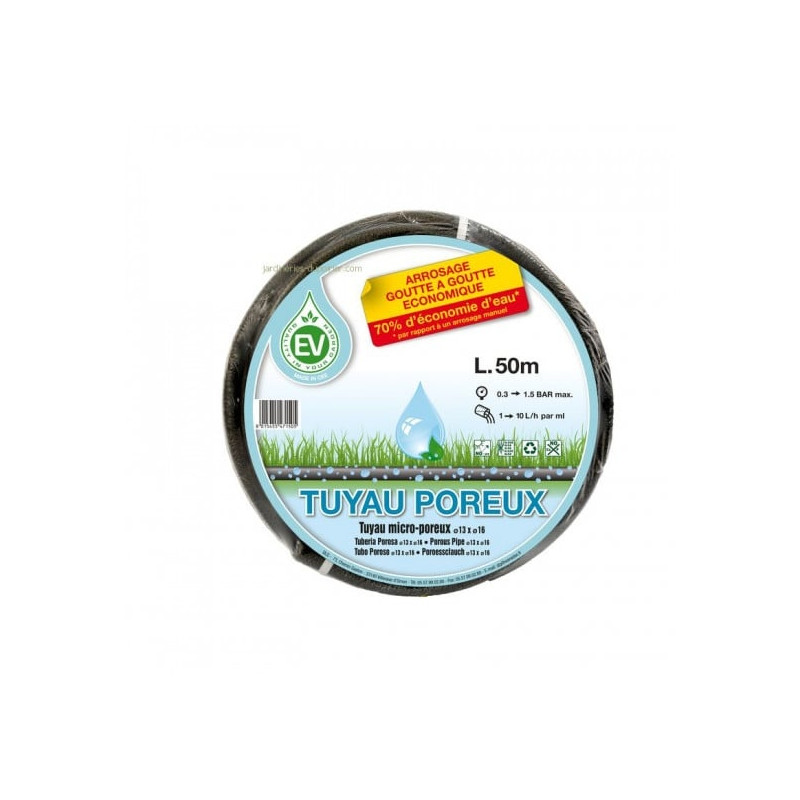 Tuyau micro-poreux - 50M - Noir Tuyau micro-poreux - 50M - Noir