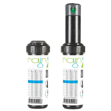 Arroseur turbine Rain - S075S - Etiquette - avec buses - Rotative