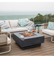 Table Brasero Gaz - MANHATTAN - Gris foncé