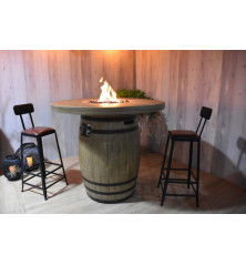 Table Haute Brasero LAFITE BARREL - Set complet