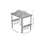 Abri barbecue Messina - aluminium/acier - 3,91m² Abri barbecue Messina - aluminium/acier - 3,91m²
