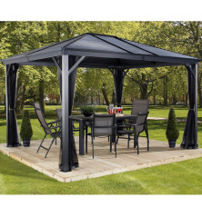 Tonnelle de jardin Ventura- aluminium/acier - 8,76m² ou 12,54m²