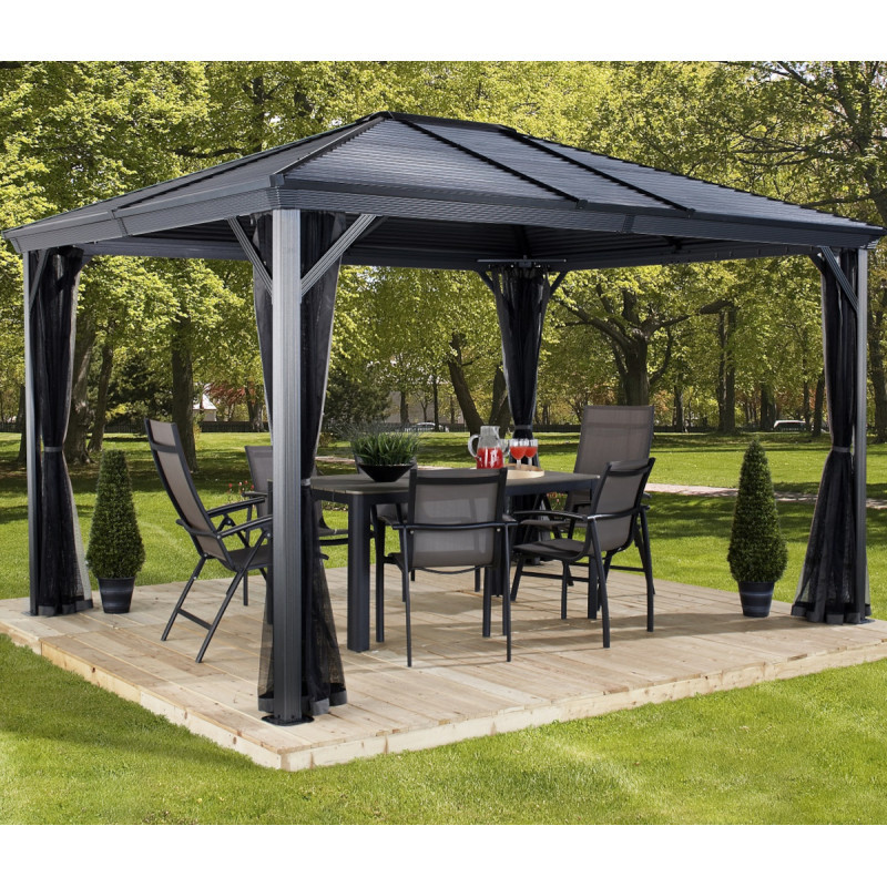Tonnelle de jardin Ventura- aluminium/acier - 8,76m² ou 12,54m² Tonnelle de jardin Ventura- aluminium/acier - 8,76m² ou 12,54m²