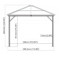 Tonnelle de jardin Ventura- aluminium/acier - 8,76m² ou 12,54m² Tonnelle de jardin Ventura- aluminium/acier - 8,76m² ou 12,54m²