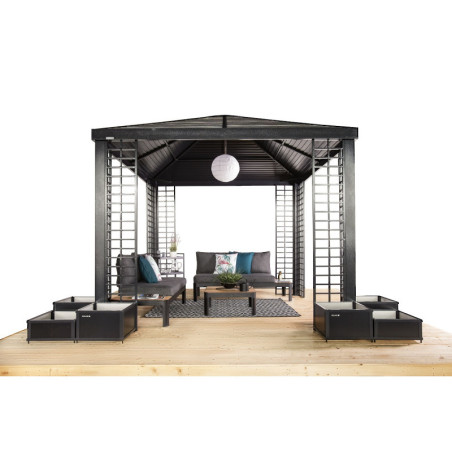 Tonnelle de jardin Havana - Métal - 8,88m²