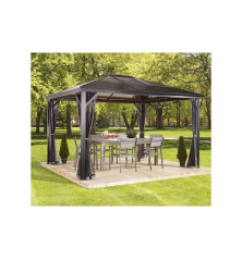 Tonnelle de jardin Verona - aluminium/polycarbonate - 8,89m² ou 12,57m²