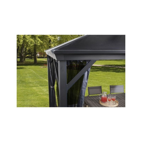 Tonnelle de jardin Verona - aluminium/polycarbonate - 8,89m² ou 12,57m²